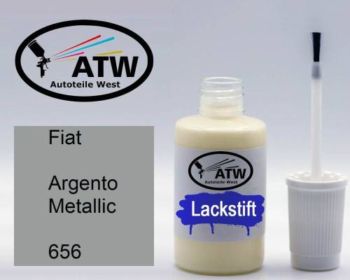 Fiat, Argento Metallic, 656: 20ml Lackstift, von ATW Autoteile West.